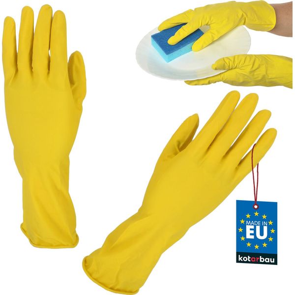 Kotarbau® Guanti Da Lavoro Guanti Monouso Guanti In Gomma Giallo Taglia M Guanti Protettivi Guanti Monouso Guanti In Gomma Guanti In Lattice Guanti In Gomma Guanti In Nitrile Pulizia-image