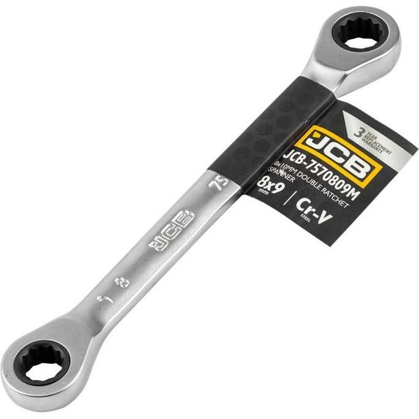 Jcb | Chiave A Doppio Cricchetto 8X9Mm, Chiave A Doppio Anello Con Cricchetto-image