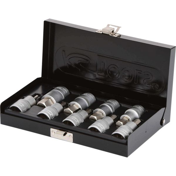 Ks Tools 911.1321 - Set Di Chiavi A Bussola - 1/2 Pollice - Metriche - 1 Testa/Teste - 4,5,6,7,8,10,12,14,17 Mm - Acciaio Cromo Vanadio-image