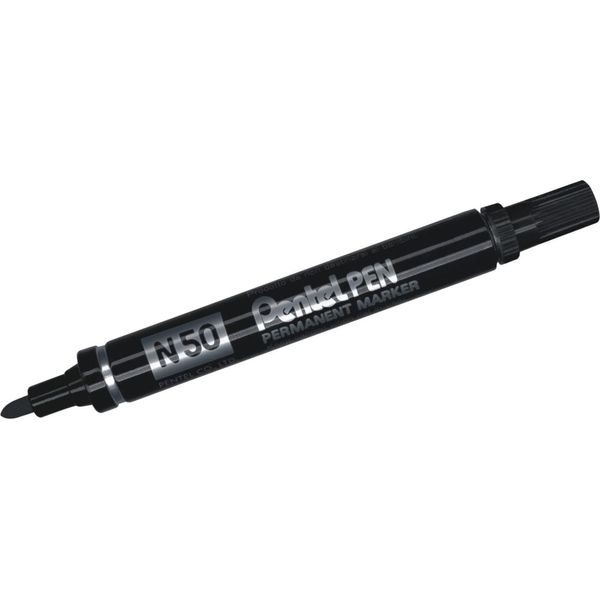 Pentel -Penna A Punta Piatta Pentel N50 Da 1,5-3 Mm Nero | 1 Pezzo | 12 Pezzi-image