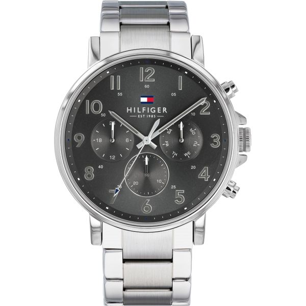 Multifunktionsuhr Tommy Hilfiger "Daniel", Silber (Silberfarben), Armbanduhren, Herren, Quarzuhr, Armbanduhr, Herrenuhr, Datum, Edelstahlarmband-image