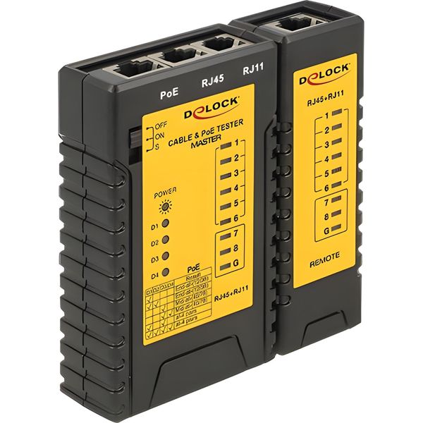 Delock Kabeltester RJ45 / RJ12 / Poe (86107)-image