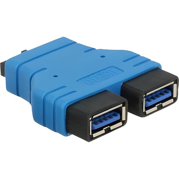 Delock 65670 Delock USB3.0 Adapter Pinheader -> 2X A Bu/Bu Nebeneinand-image