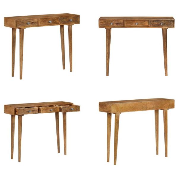 Vidaxl Consolle In Legno Massiccio Di Mango 102 X 30 X 79 Cm - Consolle - Tavolini - Tavoli Laterali - Tavoli Laterali-image