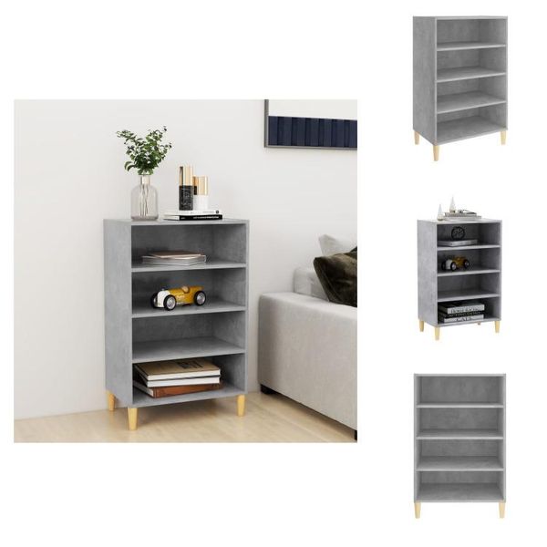 Vidaxl Credenza Grigio Cemento 57X35X90 Cm Materiale Legno - Credenze-image