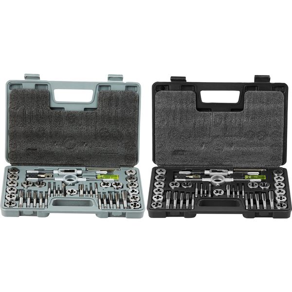 Succebuy Set Di Maschi E Filiere, 80 Pezzi Metrici E Sae, Maschi E Filiere In Acciaio Per Cuscinetti, Strumento Indispensabile Per Filettature Interne Ed Esterne, Completo Di Accessori E Custodia-image