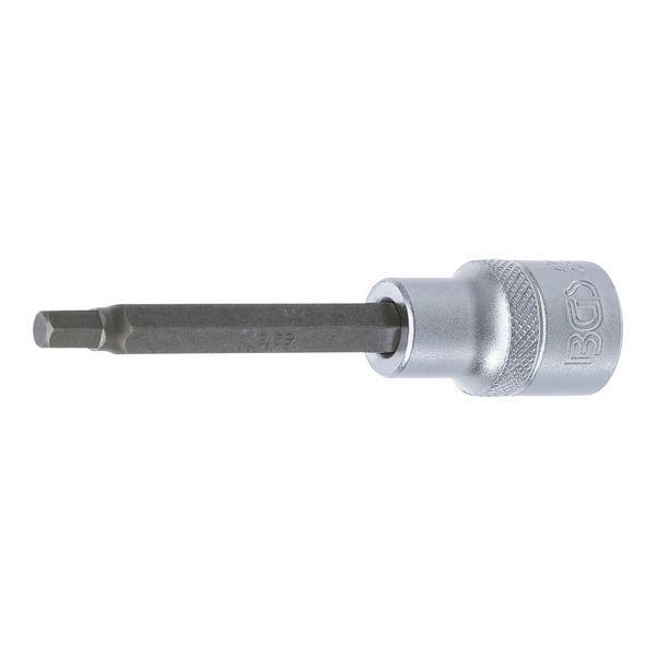 BGS Bit-Einsatz 4261, LäNge 100 Mm, Antrieb Innenvierkant 12,5 Mm (1/2"), Innensechskant 6 Mm ; BGS Technic)-image