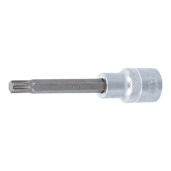 BGS Bit-Einsatz 4163, LäNge 100 Mm, Antrieb Innenvierkant 12,5 Mm (1/2"), Keil-Profil (FüR Ribe) M8 ; BGS Technic)-image
