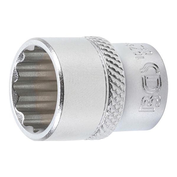 BGS SteckschlüSsel-Einsatz ZwöLfkant 10784, Antrieb Innenvierkant 6,3 Mm (1/4"), SW 14 Mm ; BGS Technic)-image