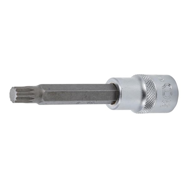 BGS Bit-Einsatz 5184-M9, LäNge 100 Mm, Antrieb Innenvierkant 12,5 Mm (1/2"), Innenvielzahn (FüR Xzn) M9 ; BGS Technic)-image