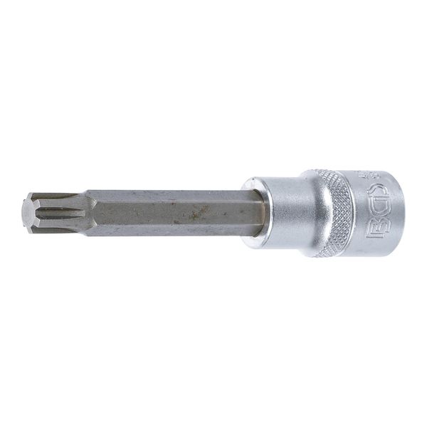 BGS Bit-Einsatz 4165, LäNge 100 Mm, Antrieb Innenvierkant 12,5 Mm (1/2"), Keil-Profil (FüR Ribe) M10 ; BGS Technic)-image