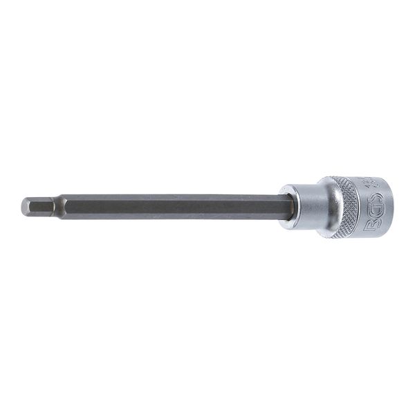 BGS Bit-Einsatz 4271, LäNge 140 Mm, Antrieb Innenvierkant 12,5 Mm (1/2"), Innensechskant 6 Mm ; BGS Technic)-image