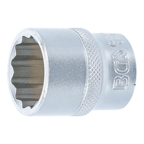 BGS SteckschlüSsel-Einsatz ZwöLfkant 10643, Antrieb Innenvierkant 12,5 Mm (1/2"), SW 23 Mm ; BGS Technic)-image