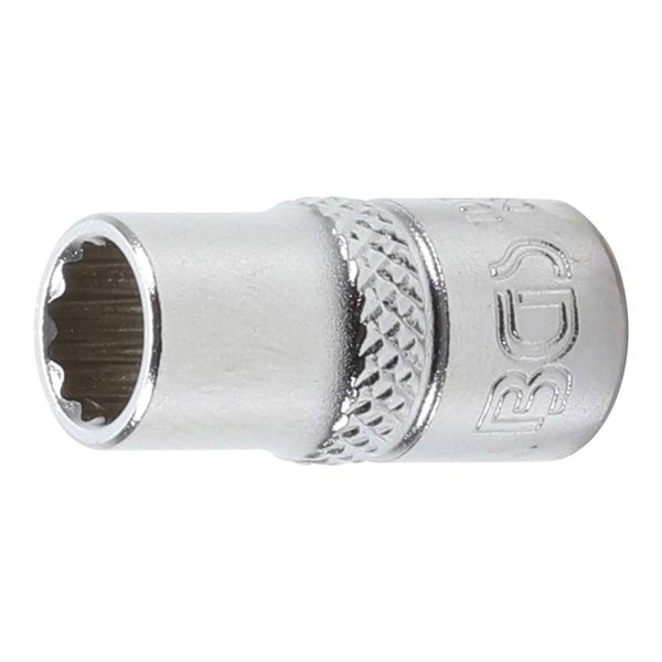 BGS SteckschlüSsel-Einsatz ZwöLfkant 10777, Antrieb Innenvierkant 6,3 Mm (1/4"), SW 7 Mm ; BGS Technic)-image