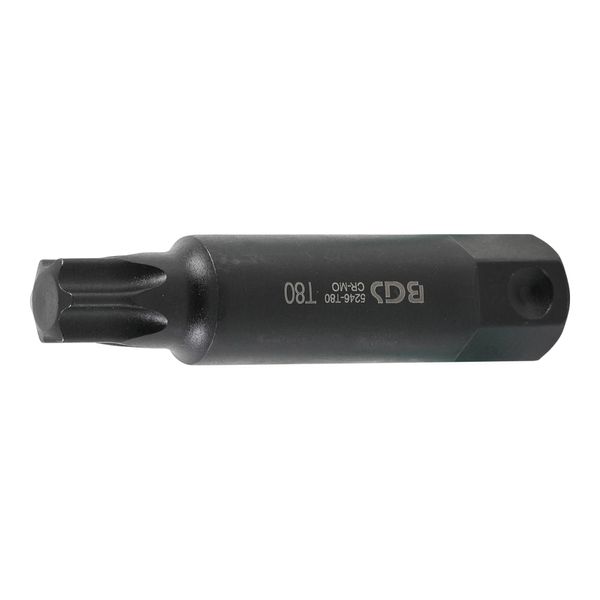 Bgs Bit 5246-T80, LäNge 100 Mm, Antrieb AußEnsechskant 22 Mm, T-Profil (FüR Tx) T80 ; Bgs Technic)-image