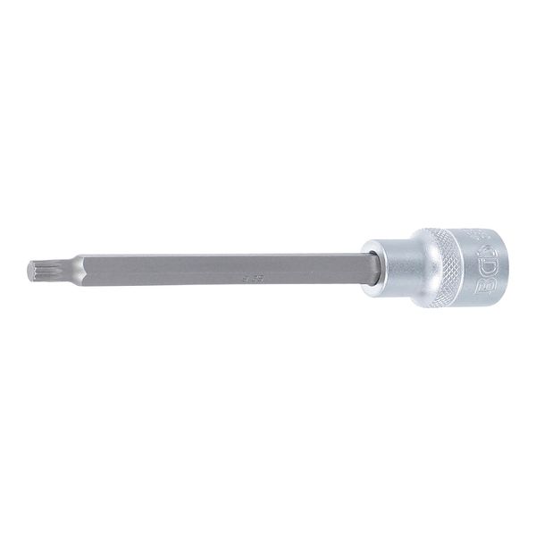 BGS Bit-Einsatz 4331, LäNge 140 Mm, Antrieb Innenvierkant 12,5 Mm (1/2"), Innenvielzahn (FüR Xzn) M6 ; BGS Technic)-image