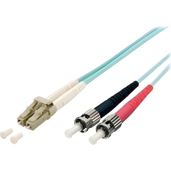 Equip 255211 Equip Lwl Patchkabel LC->ST 1,00M Multimode Duplex OM3 Turq Polybeutel-image