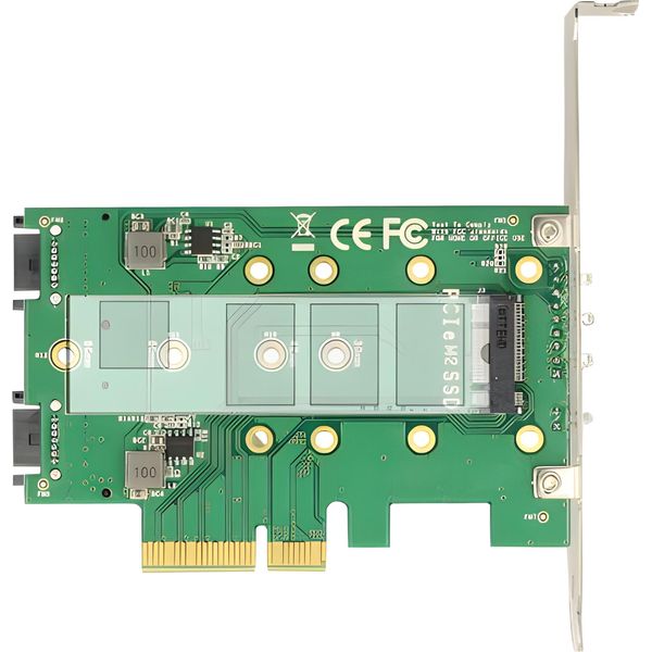 Scheda Pci Express Delock > 3 X Slot M.2 - Speicher-Controller - M.2 (M.2) - Scheda M.2 / Sata 6Gb/S A Basso Profilo - Pcie 3.0-image