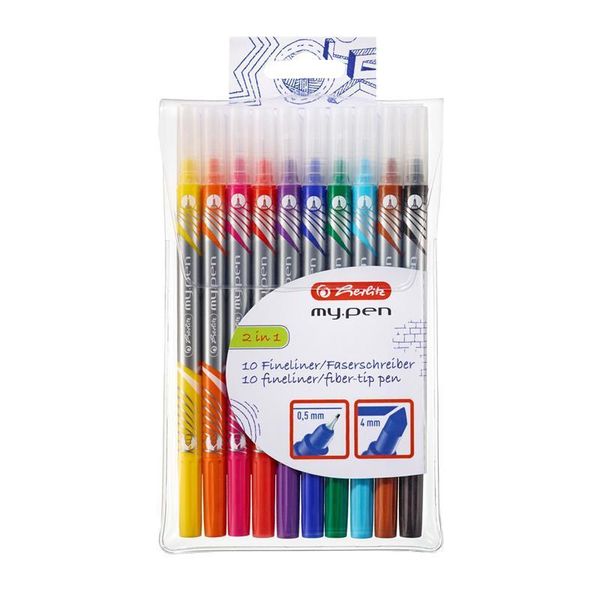 Herlitz 11367232 Penne/Fineliner In Fibra Herlitz My.Pen, Confezione Da 10 Pezzi-image