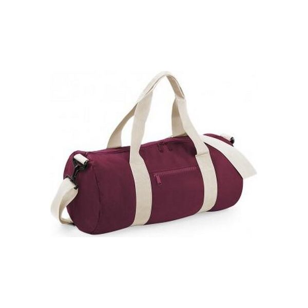 Bagbase Borsone / Borsa Da Viaggio, 20 Litri (2 Pezzi/Confezione) BC4425 (Taglia Unica) (Bordeaux/Bianco Sporco)-image