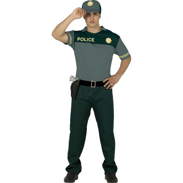 Guirca Costume Da Poliziotto Verde Per Uomo Guirca-image