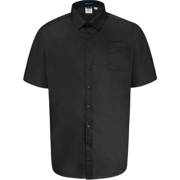 Duke - Camicia "D555 Aeron"" Easy-Iron Da Uomo Manica Corta DC196 (10XL) (Nero)"-image