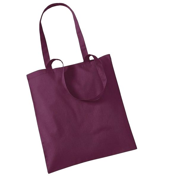 Westford Mill Promo Shopping Bag, 10 Litri (2 Pezzi/Confezione) BC4510 (Taglia Unica) (Borgogna)-image