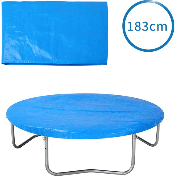 Monzana Copertura Per Trampolino Ø 183 Cm Blu Antistrappo Resistente Ai Raggi Uv Ed Alle Intemperie Telo Protettivo-image
