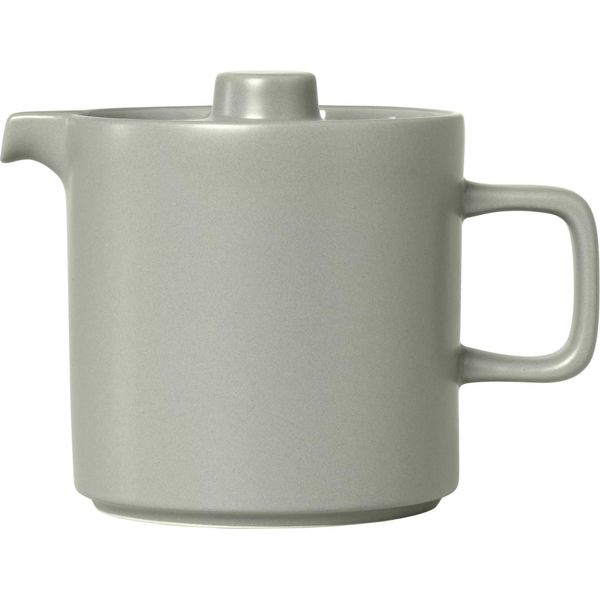 Blomus Teiera Pilar, Brocca, Contenitore Per Tè, Ceramica, Grigio Mirage, 1 L, 63998-image