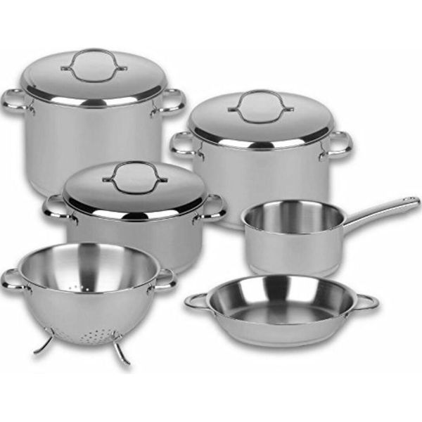 Pentola Per Carne Riess Cristall Con Coperchio Ø22Cm 4 Litri In Acciaio Inox-image
