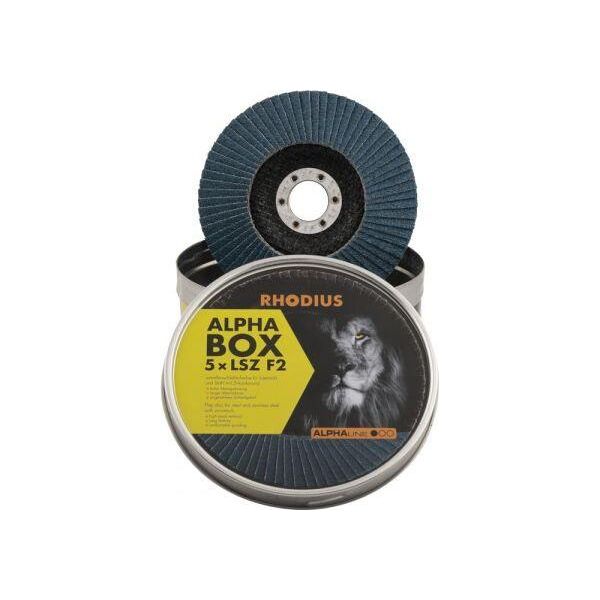Disco Da Sbavo Rhodius Lsz F2 Box 125X22,23Mm Grana 40 Acciaio Inox Alphaline - 208533-image
