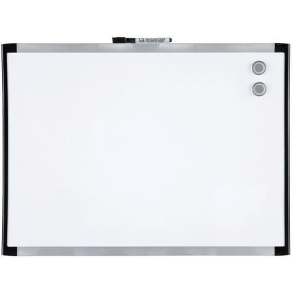Lavagna Bianca In Acciaio Con Cornice Magnetica In Plastica 585X430Mm Bianco-image