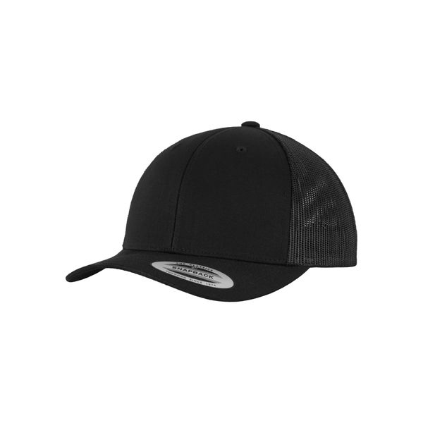 Flexfit 6606 | Cappello / Berretto / Cappello Trucker Retro - Colore: Nero - Taglia: Unica-image