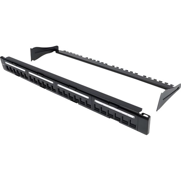 Intellinet Patchpanel,19",Blank,24Port,1U,Cable Manag.,Black"-image