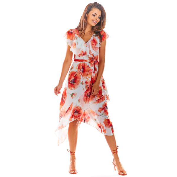 Infinite You Abito Floreale Da Donna Grisaramurs A308 Bianco-Rosso S-image