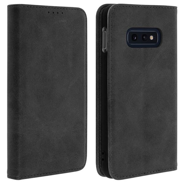 Avizar, Flip Cover Portafoglio, Custodia Flip In Ecopelle Per Samsung Galaxy S10E, Nero-image