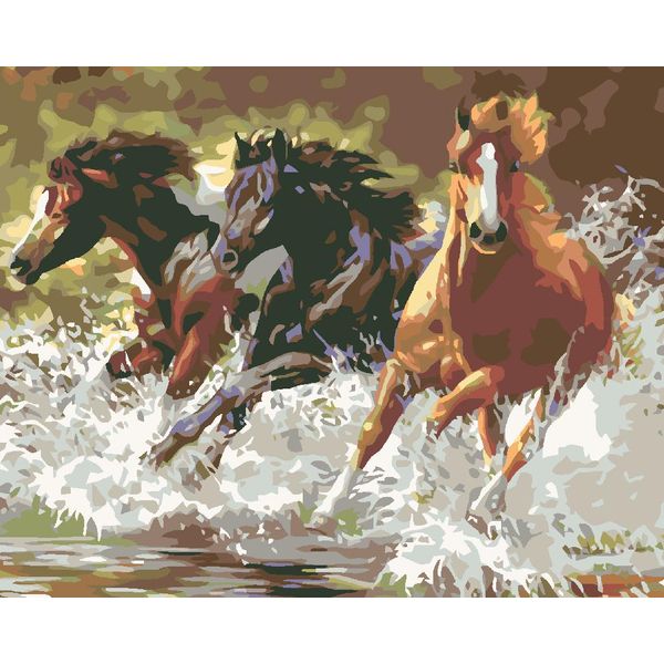 Zuty - Quadro Numerico - Cavalli, 40X50 Cm, Senza Telaio-image