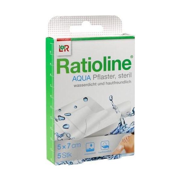 Ratioline Aqua Cerotti Per Doccia Plus 5X7 Cm Sterili 5 Pz-image