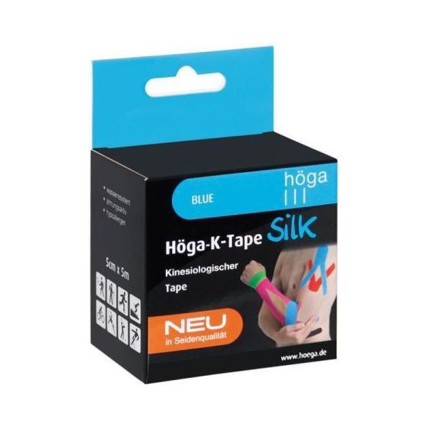 HöGa-K-Tape Silk 5 Cmx5 M L.Fr.Blue Kinesiol.Tape 1 Pz-image