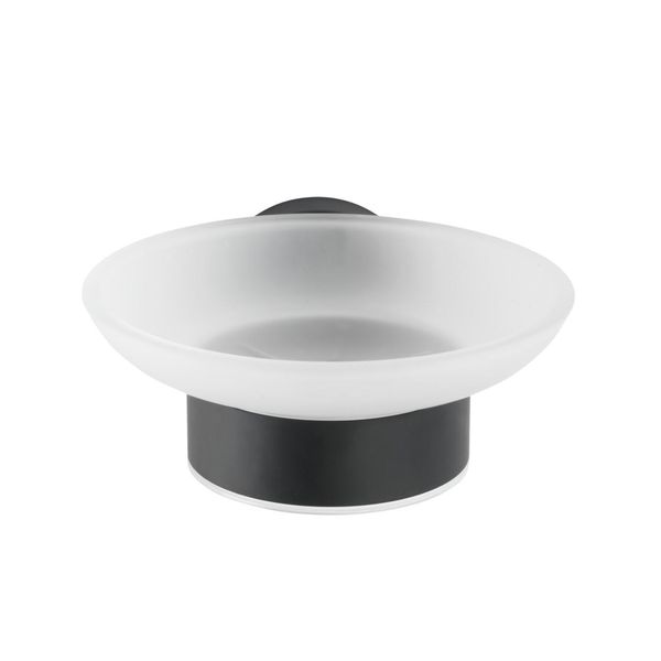 Wenko Portasapone In Acciaio Inox Base Riccio Bagno Wc Bosio Nero-image