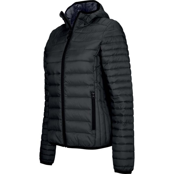 Kariban Giacca Leggera Trapuntata Con Cappuccio Da Donna PC3407 (S) (Nero)-image