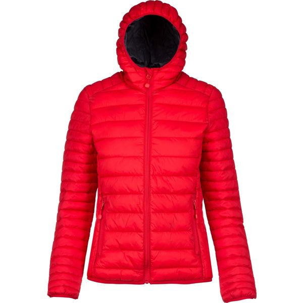 Kariban Giacca Leggera Trapuntata Con Cappuccio Da Donna PC3407 (S) (Rosso)-image
