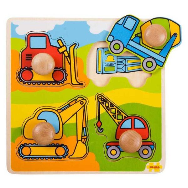 Bigjigs Toys Inserire Macchine Per La Costruzione Di Puzzle-image
