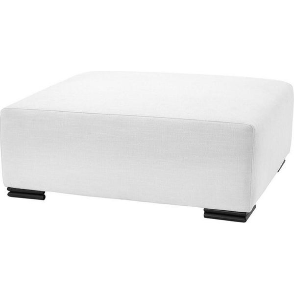 Casa Padrino Sgabello Bianco / Nero 108 X 90 X H. 43 Cm - Sgabello - Poggiapiedi - Mobili Da Salotto-image