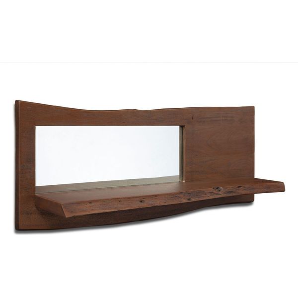 MASSIVMOEBEL24 | Mensola In Legno Di Acacia 101X22X38 Marrone Laccato Pure Acacia #807-image