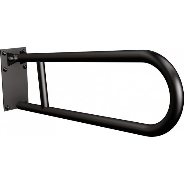 Maniglia Di Sostegno, Senza Barriere, Nera, Maniglia A U, Maniglia Di Sicurezza, Maniglione, Dritta, 90 Cm, Semicircolare Regolabile-image