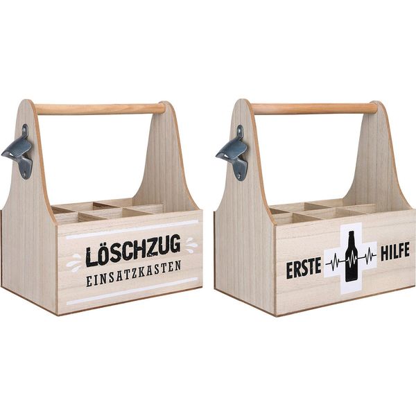 Gilde FlaschenträGer, "Hilfe"", Schriftzug, Mdf, Naturfarben, , , L. 17 Cm, B. 26 Cm, H. 29,5 Cm 2 StüCk Wie Abgebildet 49050"-image