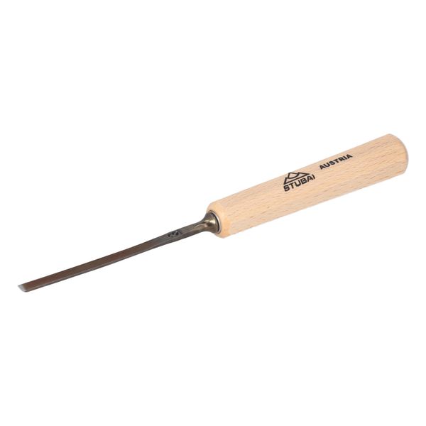Scalpello Stubai Serie 52 - Forma 3 | Scalpello Piatto Dritto - 4 Mm, Con Manico In Legno, Per Preforare, Per Lavori Di Battuta, Sgrossatura, Rosette, Per Lavorare Il Legno-image