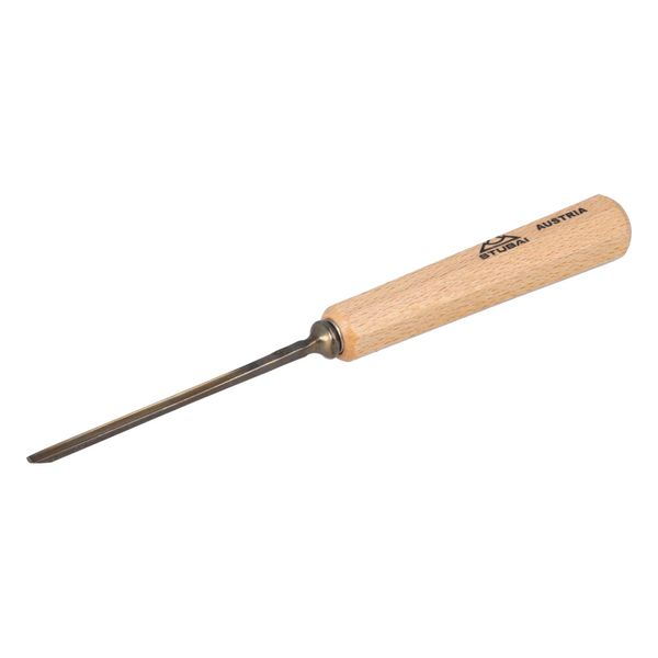 Scalpello Stubai Serie 52 - Forma 4 | Scalpello Piatto Dritto - 3 Mm, Con Manico In Legno, Per Preforare, Per Lavori Di Battuta, Sgrossatura, Rosette, Per Lavorare Il Legno-image