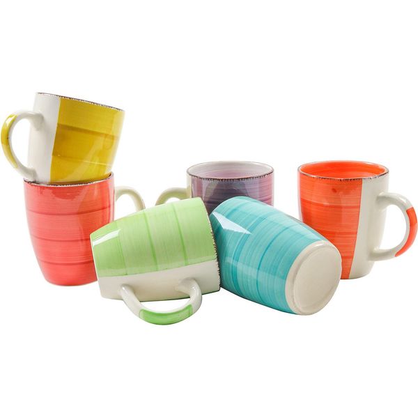 Set Di 6 Tazze Da Caffè In Porcellana - Colorate - Tazza Da Caffè Caffettiera Tazza Colorata-image